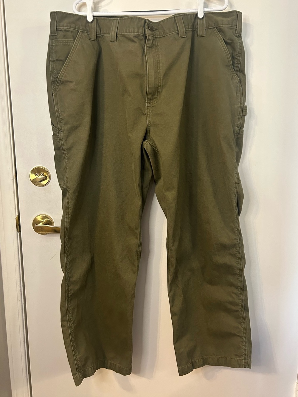 Carhartt Men’s Relax Fit Twill Utility Olive Work Pants Size 46x30